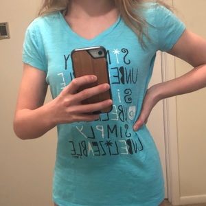 Blue V-Neck T-Shirt